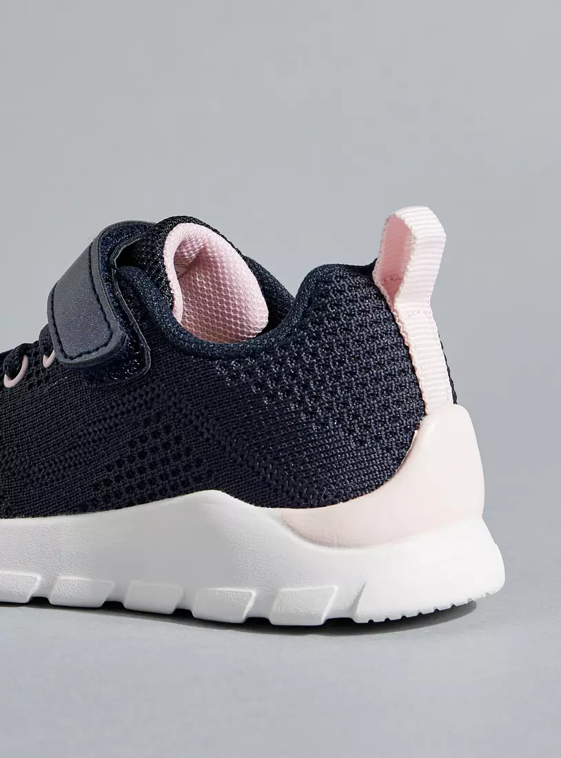 Mesh Detail Sports Shoes with Hook and Loop Closure-4