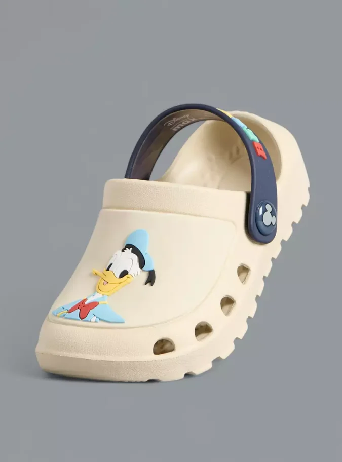 Mickey Mouse and Donald Duck Applique Clogs with Backstrap-1