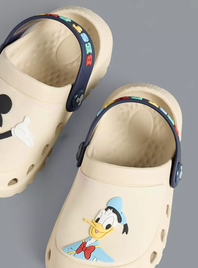 Mickey Mouse and Donald Duck Applique Clogs with Backstrap-3