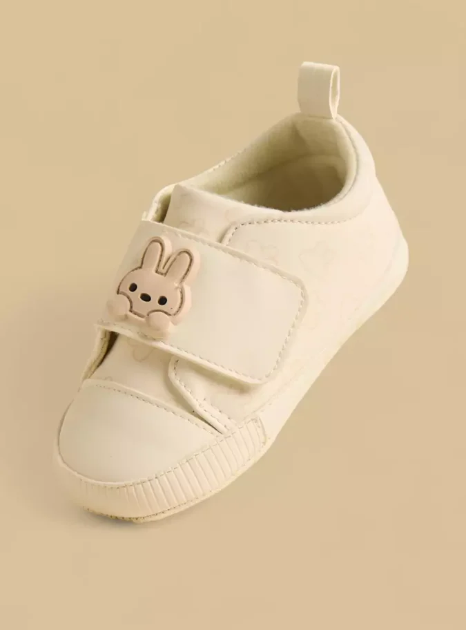Miffy Applique Booties with Hook and Loop Closure-1
