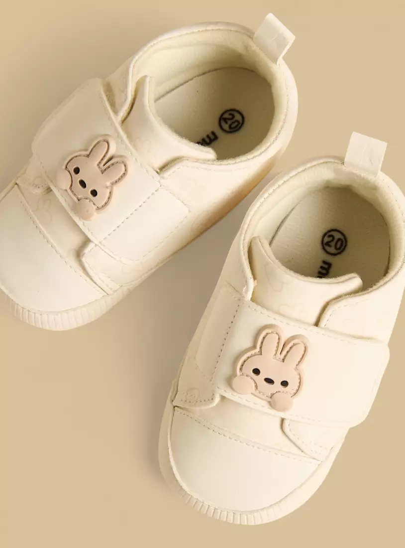 Miffy Applique Booties with Hook and Loop Closure-2