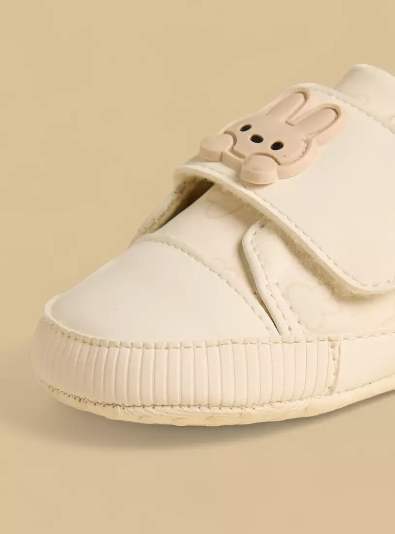 Miffy Applique Booties with Hook and Loop Closure-3