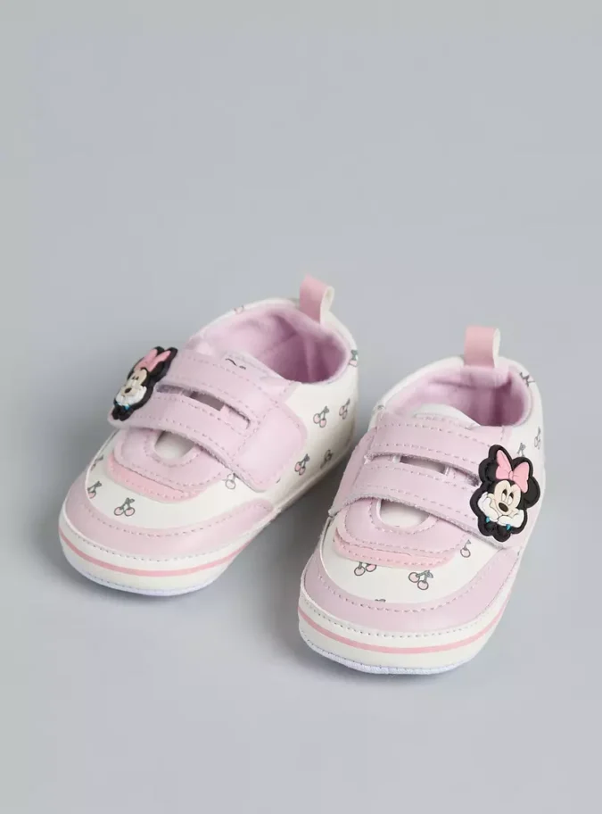 Minnie Mouse Accent Booties with Hook and Loop Closure-1