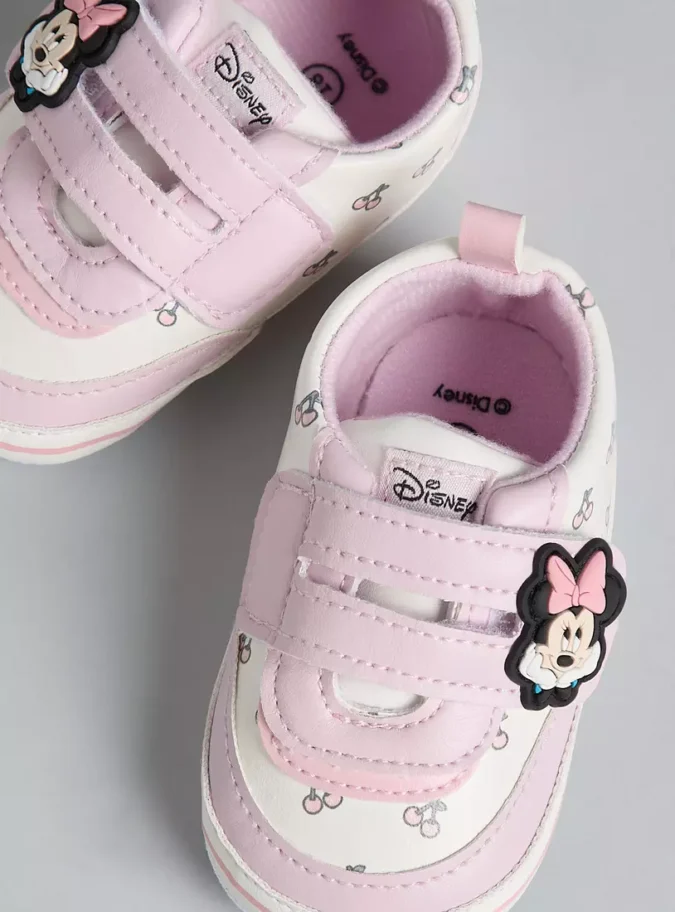 Minnie Mouse Accent Booties with Hook and Loop Closure-2