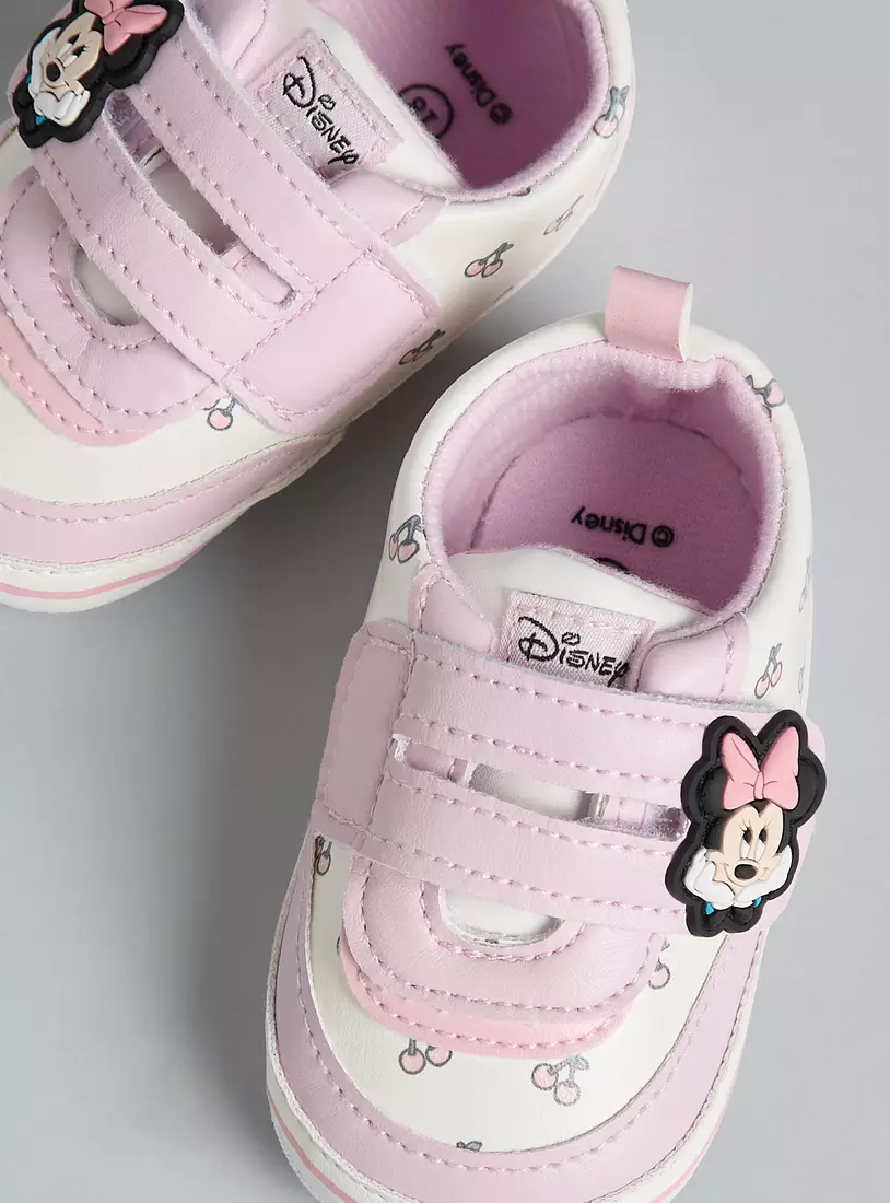 Minnie Mouse Accent Booties with Hook and Loop Closure-2