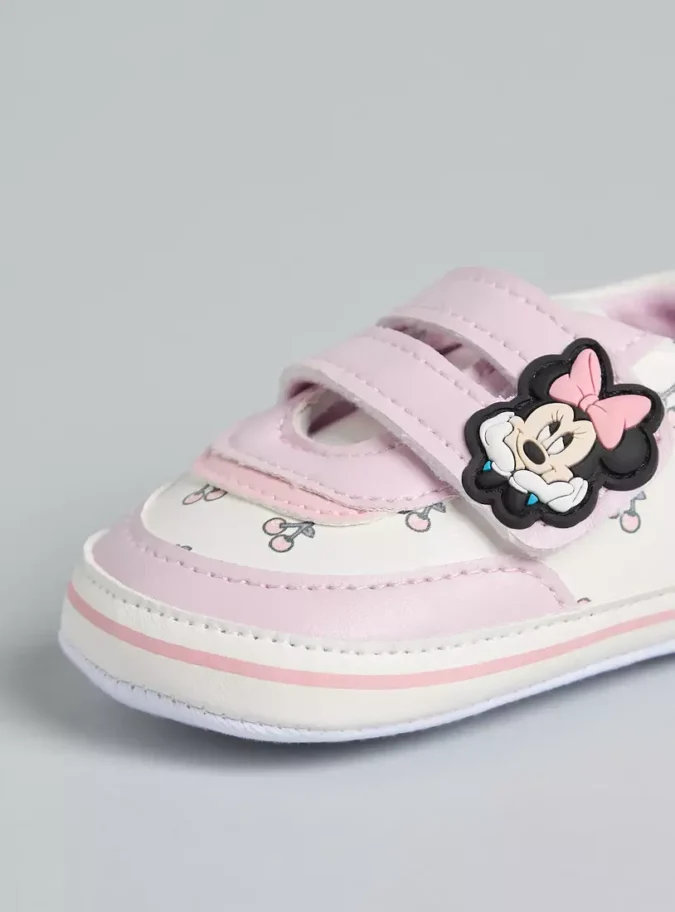 Minnie Mouse Accent Booties with Hook and Loop Closure-3