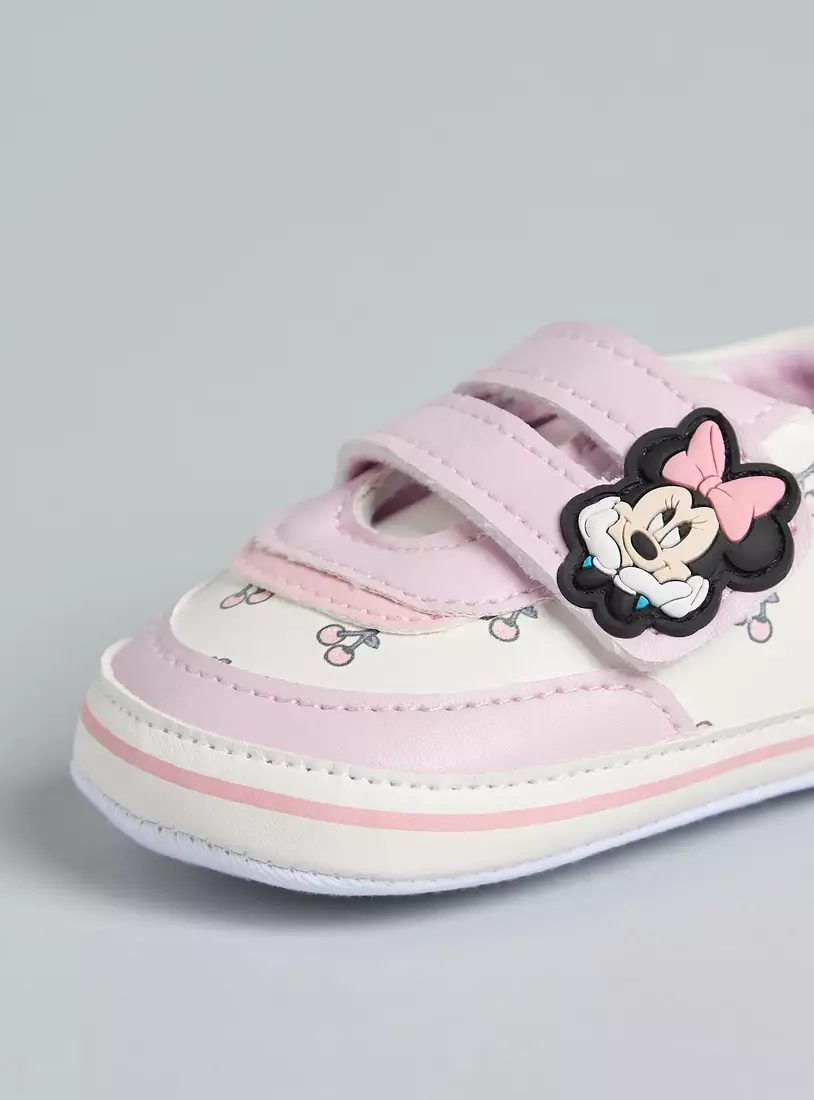 Minnie Mouse Accent Booties with Hook and Loop Closure-3