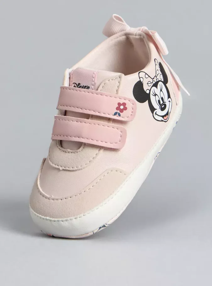 Minnie Mouse Print Booties-1