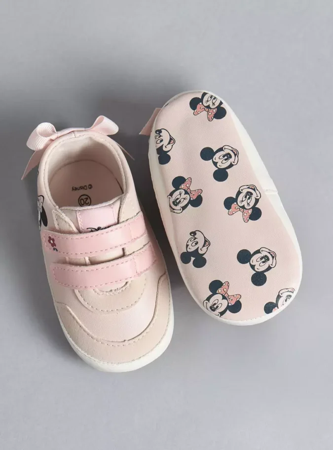 Minnie Mouse Print Booties-4
