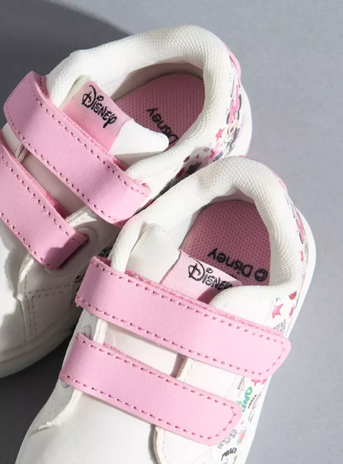 Minnie Mouse Print Sneakers with Hook and Loop Closure-2