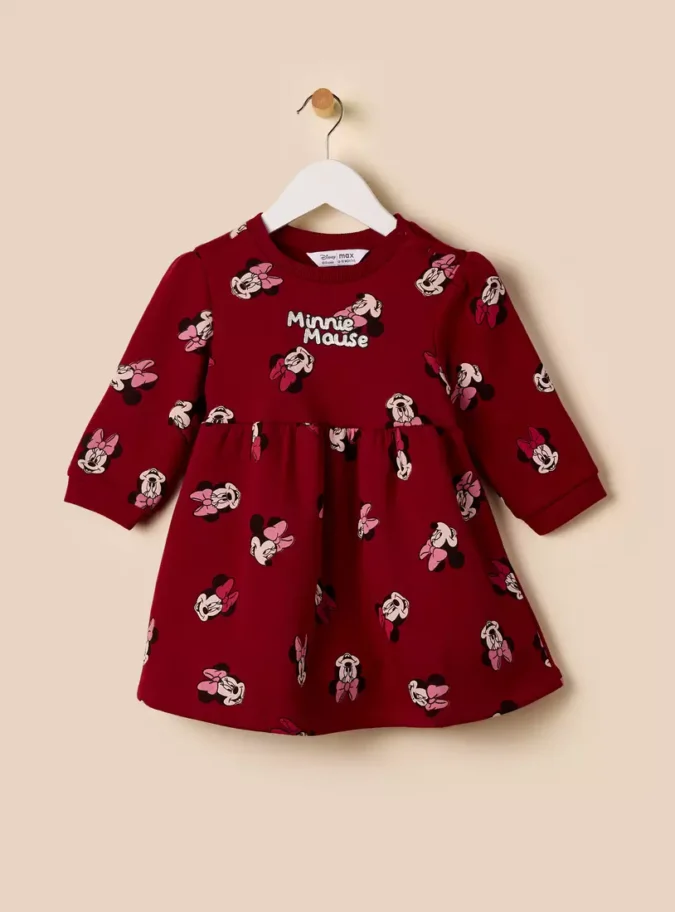 Minnie Mouse Print Sweat Dress-2