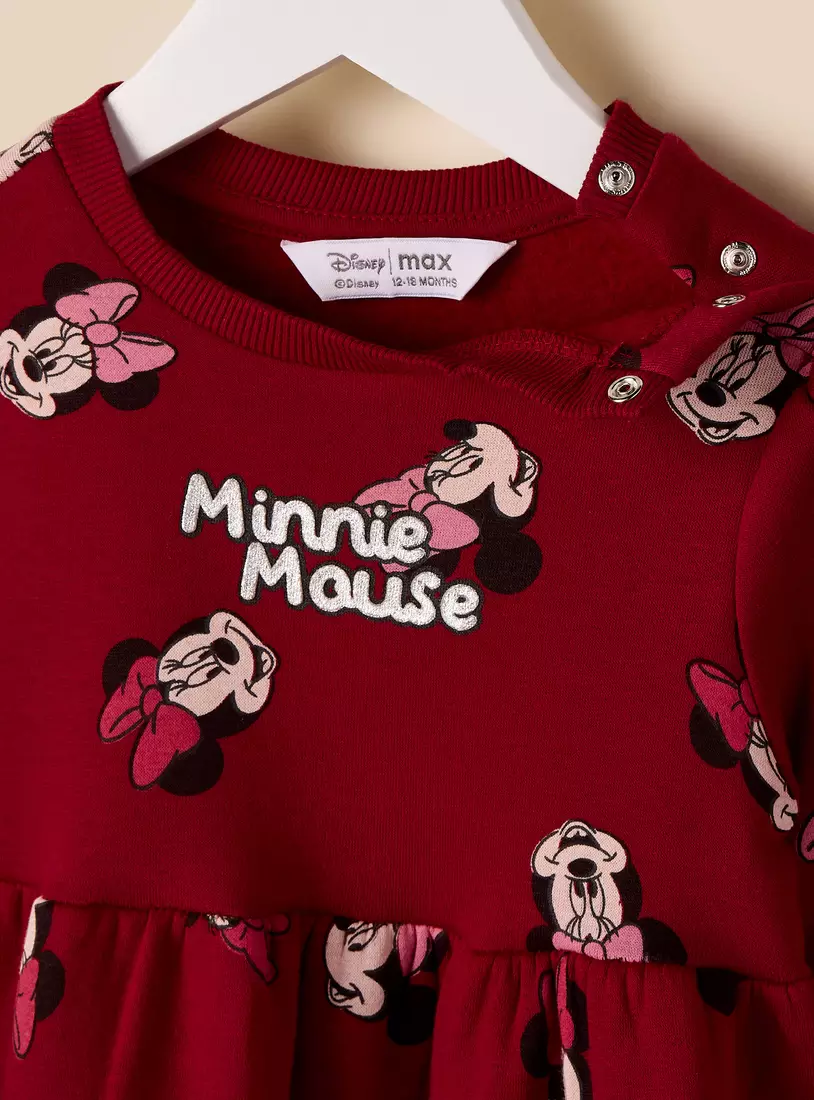 Minnie Mouse Print Sweat Dress-4