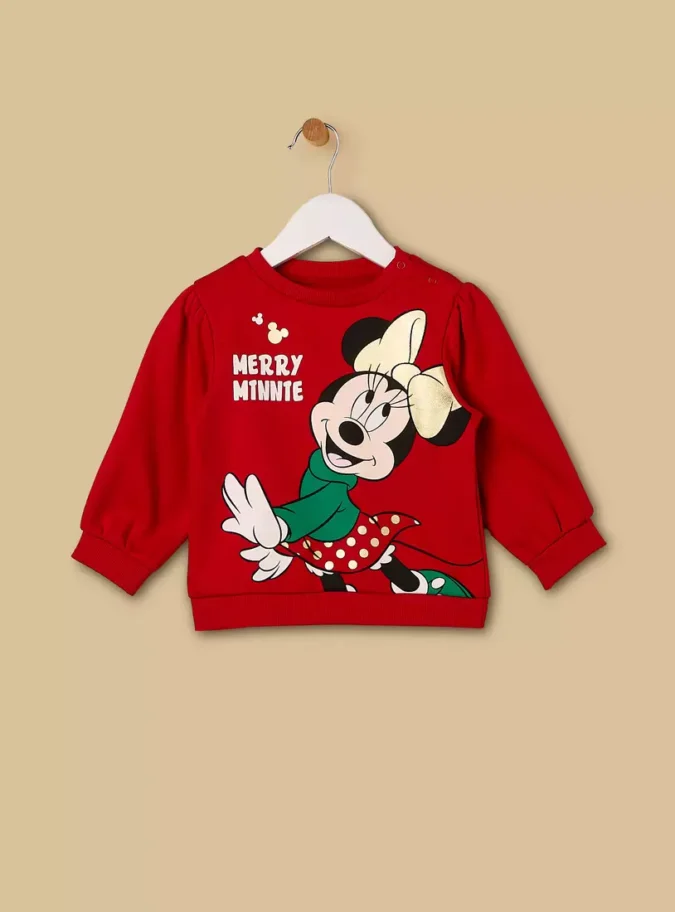 Minnie Mouse Print Sweatshirt-1