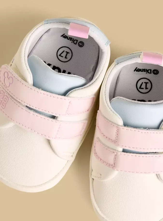 Minnie Mouse and Daisy Duck Print Booties with Hook and Loop Closure-2