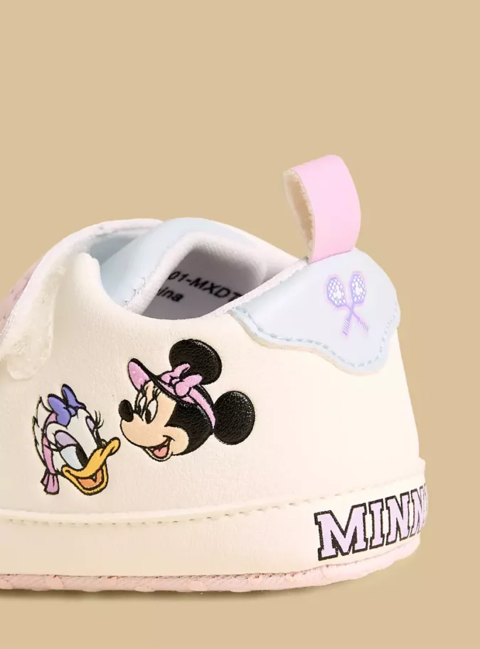 Minnie Mouse and Daisy Duck Print Booties with Hook and Loop Closure-3