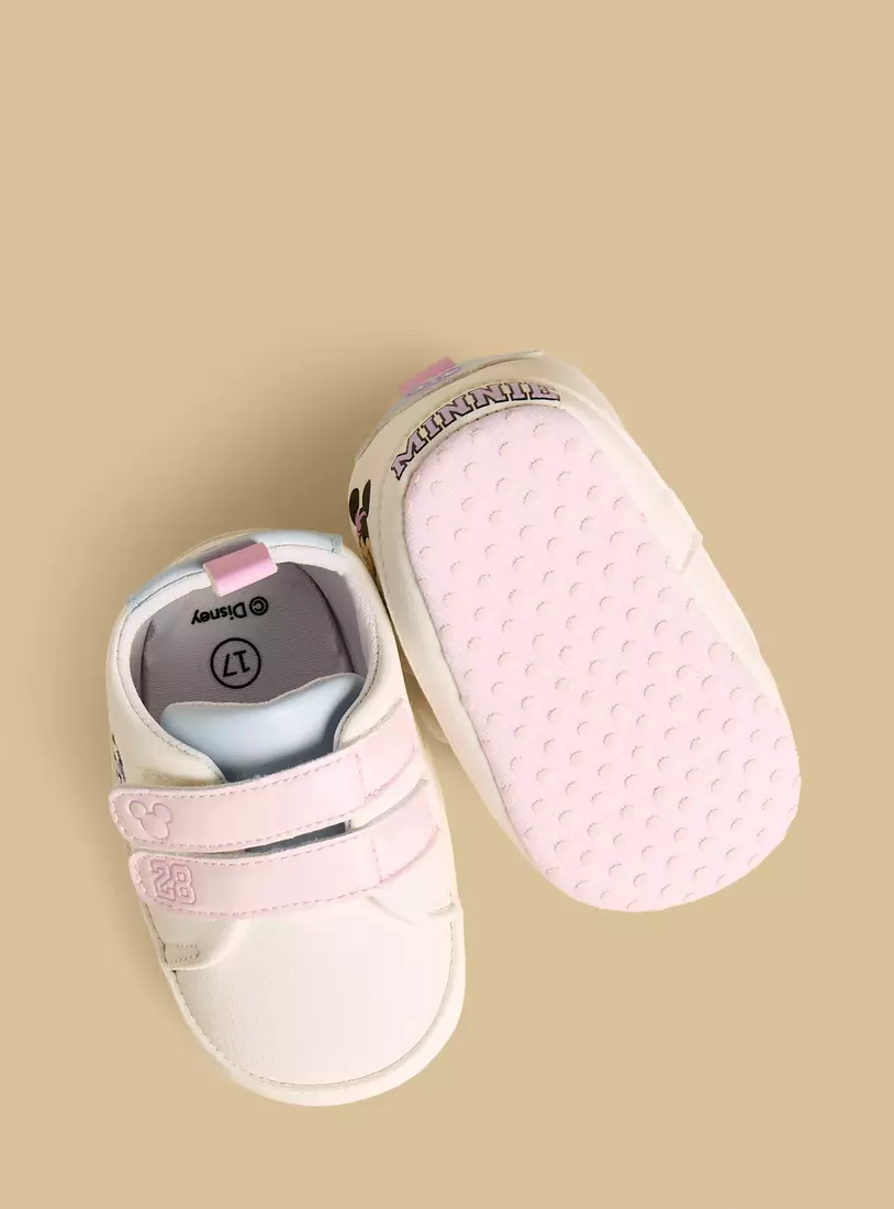 Minnie Mouse and Daisy Duck Print Booties with Hook and Loop Closure-4