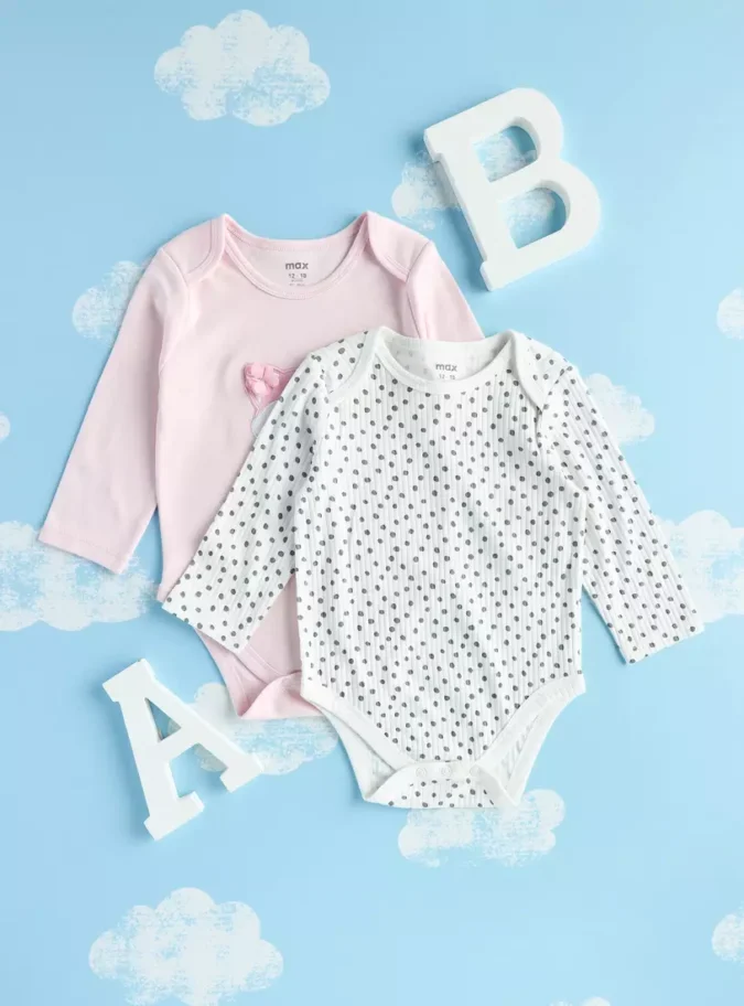 Pack of 2 - Assorted Long Sleeves Bodysuit-1