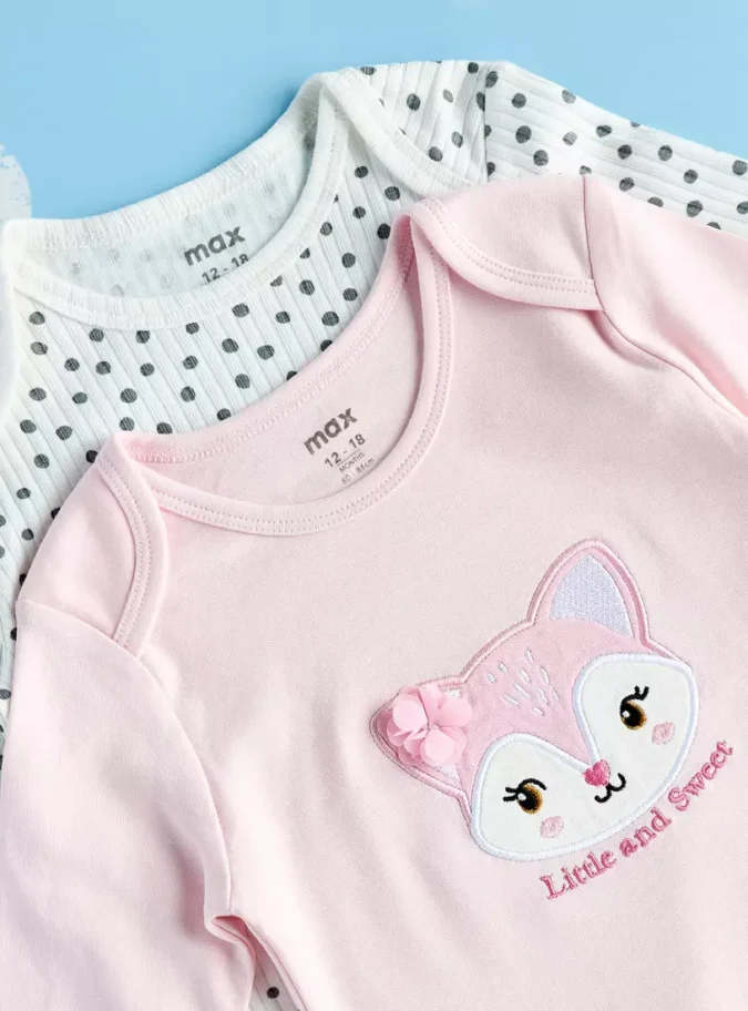 Pack of 2 - Assorted Long Sleeves Bodysuit-3