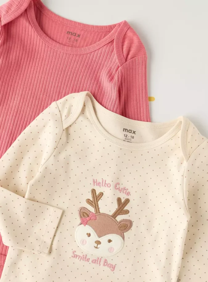 Pack of 2 - Assorted Long Sleeves Cotton Bodysuit3