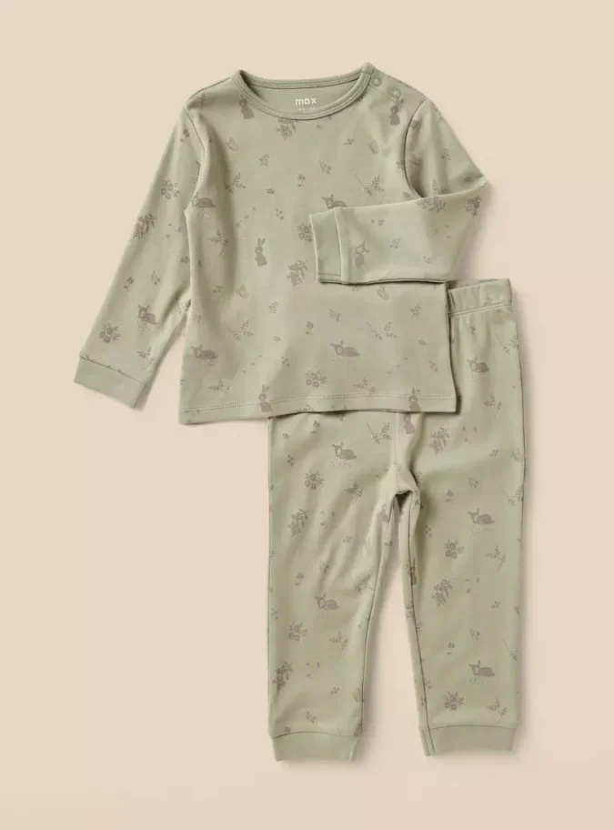 Pack of 2 - Botanical Print T-shirts and Pyjamas-2