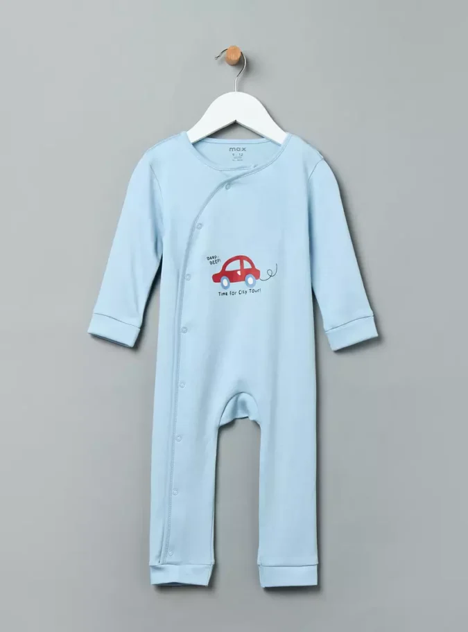 Pack of 2 - Car Print Cotton Sleepsuit-2