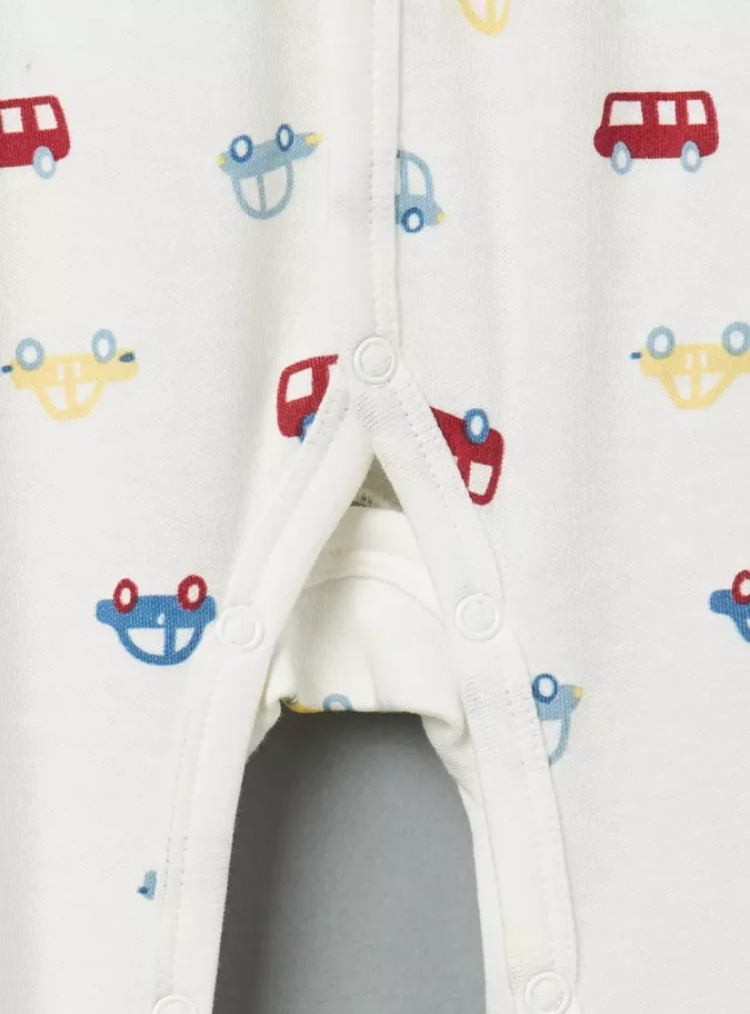 Pack of 2 - Car Print Cotton Sleepsuit-4