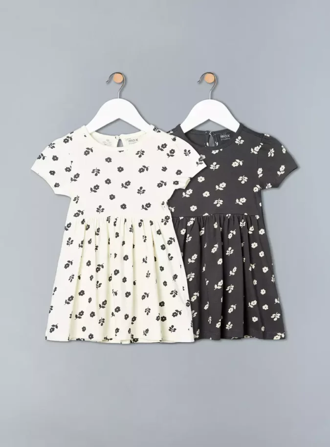 Pack of 2 - Floral Print Cotton Dress-1