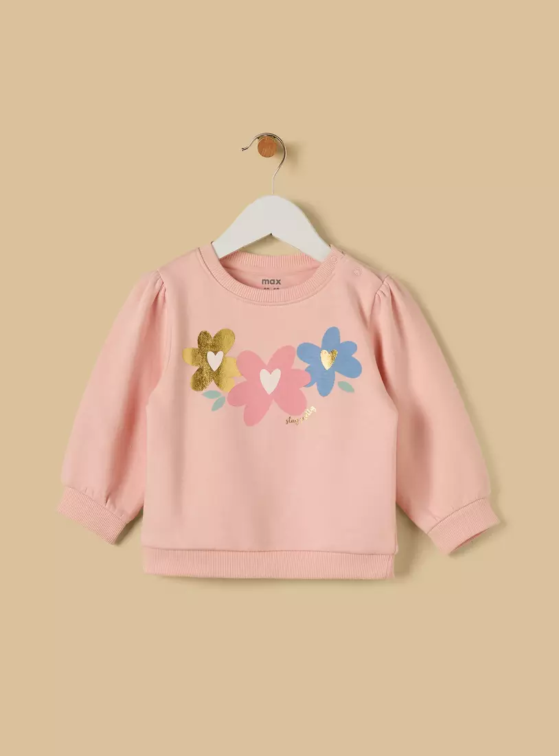 Pack of 2 - Floral Print Quilted Sweatshirt-2