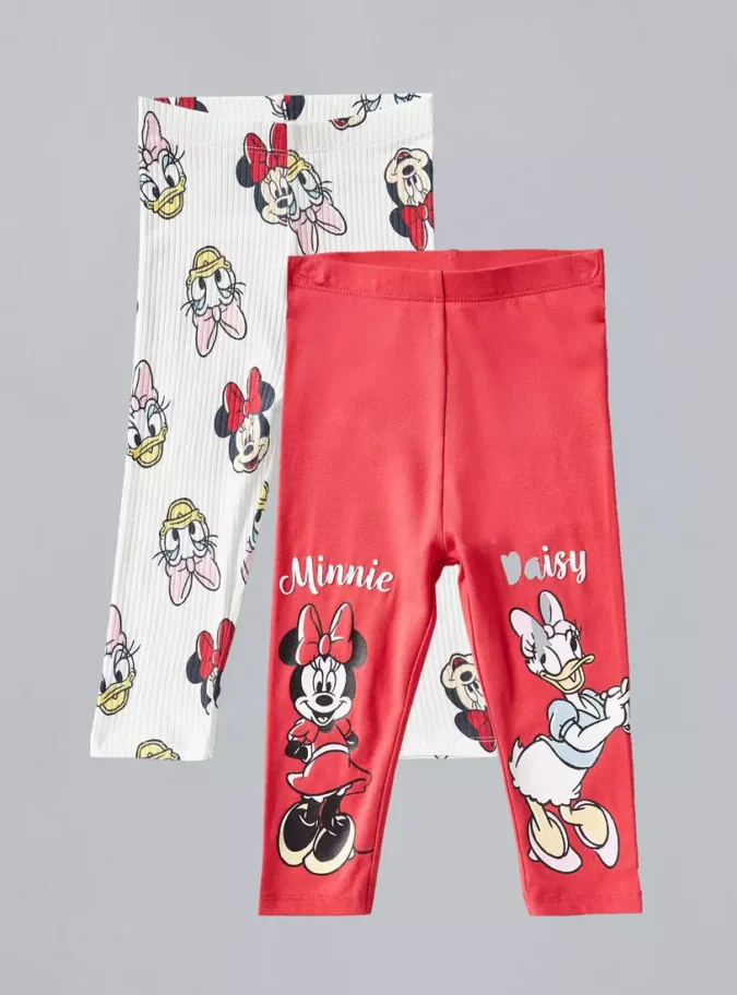 Pack of 2 - Minnie Mouse and Daisy Duck Print Leggings-1