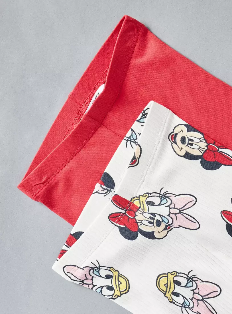 Pack of 2 - Minnie Mouse and Daisy Duck Print Leggings-3