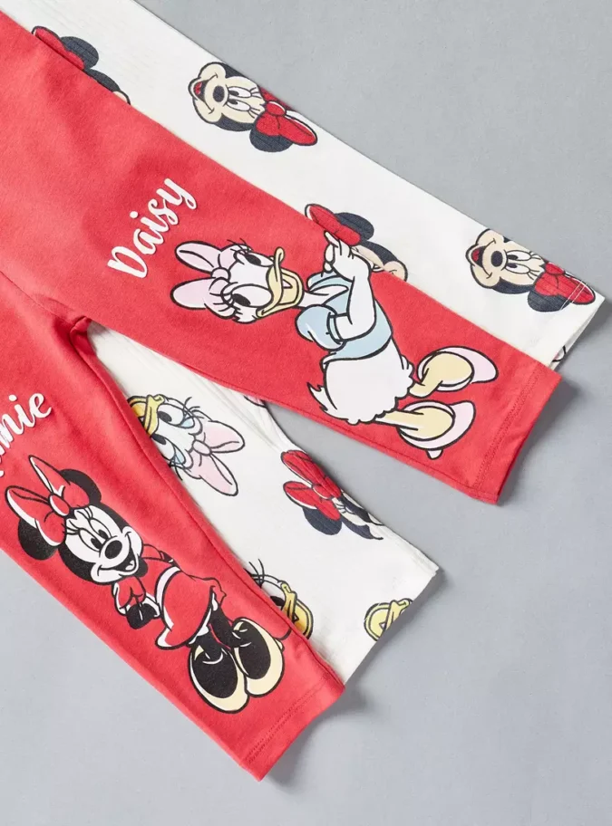 Pack of 2 - Minnie Mouse and Daisy Duck Print Leggings-4
