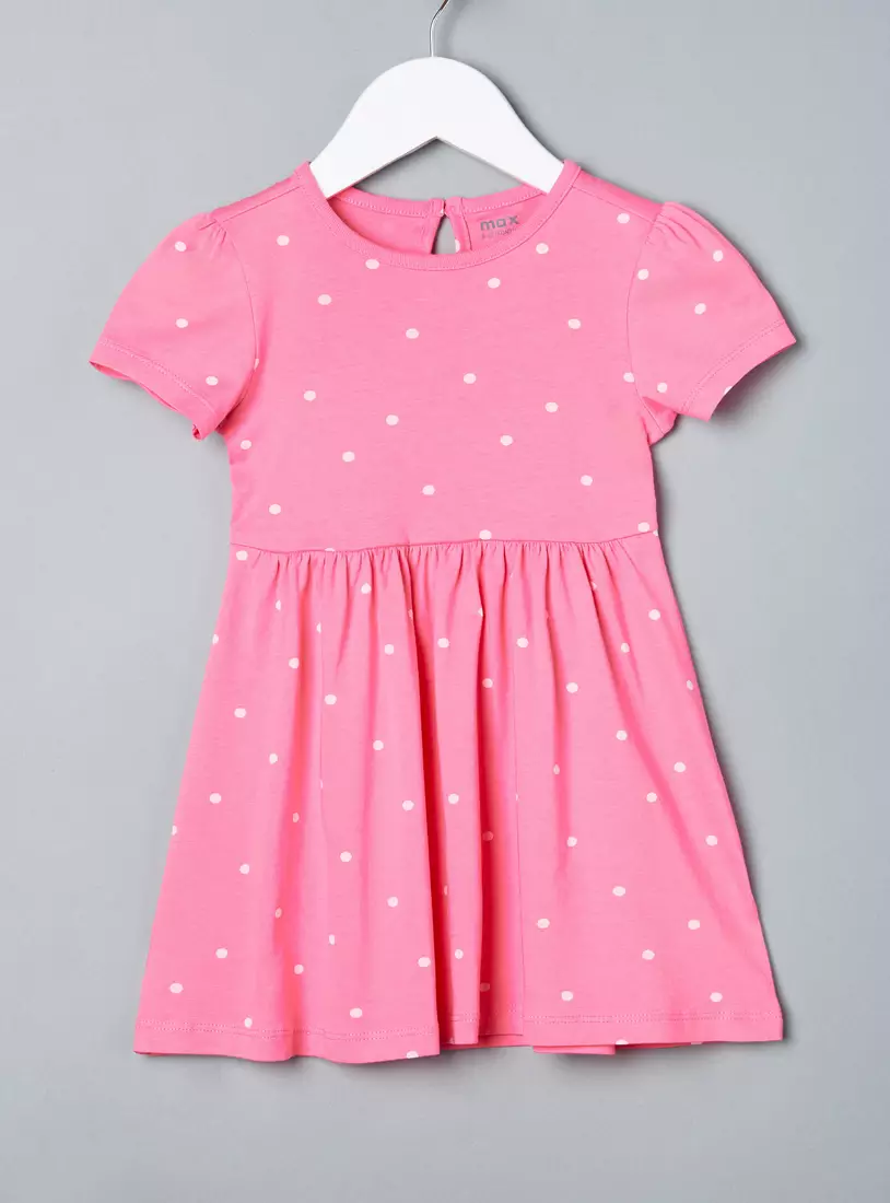 Pack of 2 - Polka Dot Print Cotton Dress-3