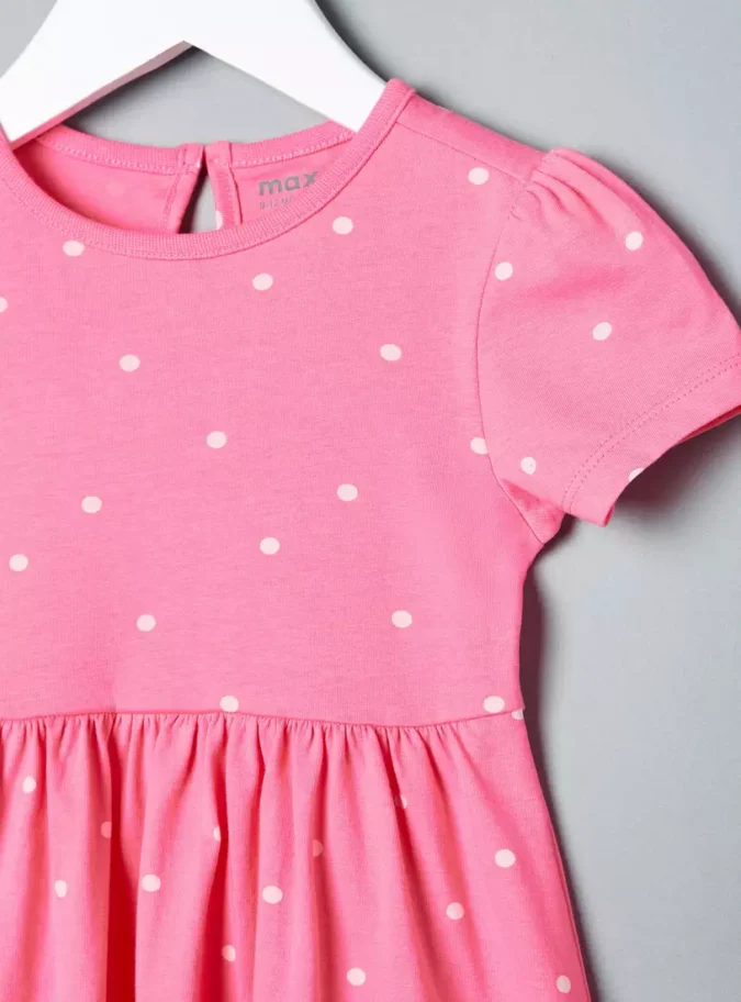 Pack of 2 - Polka Dot Print Cotton Dress-4