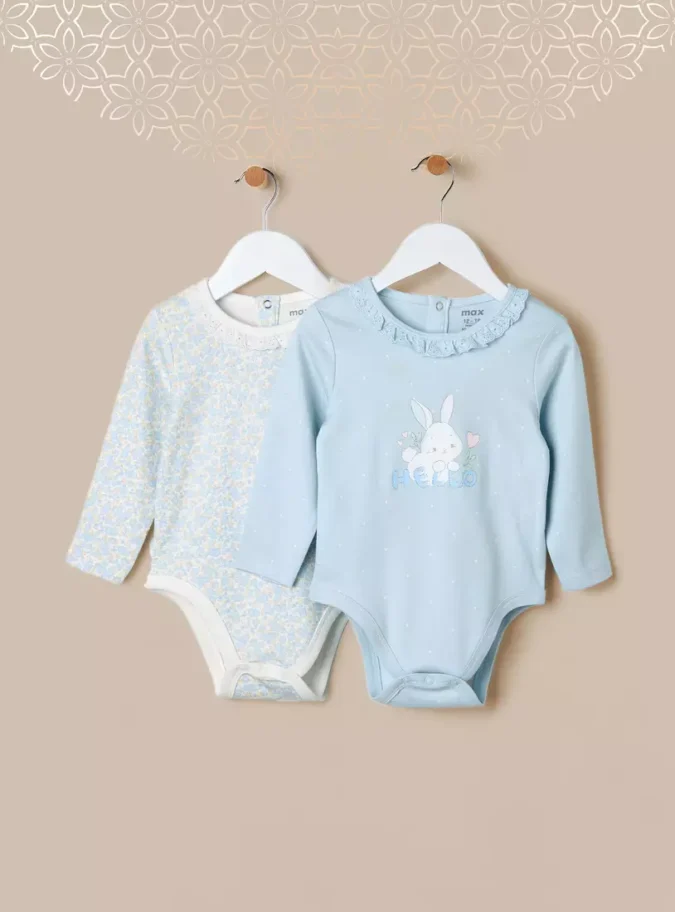 Pack of 2 - Printed Bodysuit-1