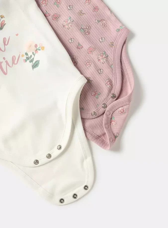 Pack of 2 - Printed Bodysuit with Long Sleeves-4