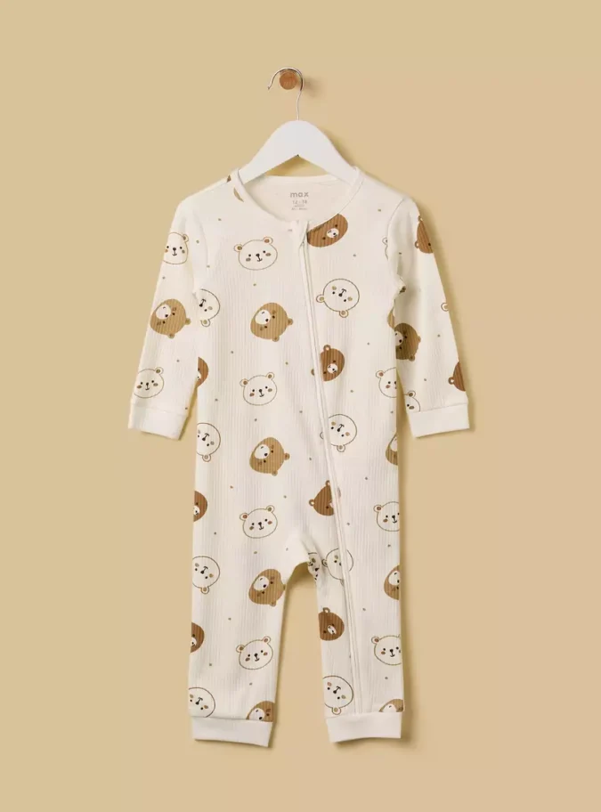 Pack of 2 - Printed Cotton Sleepsuit-2