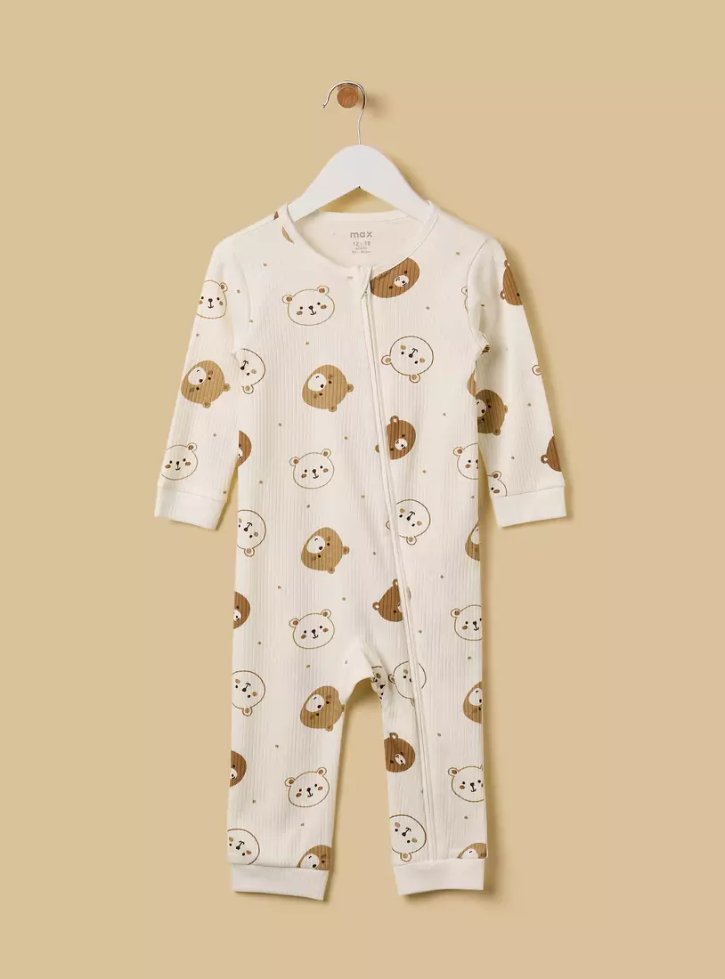 Pack of 2 - Printed Cotton Sleepsuit-2