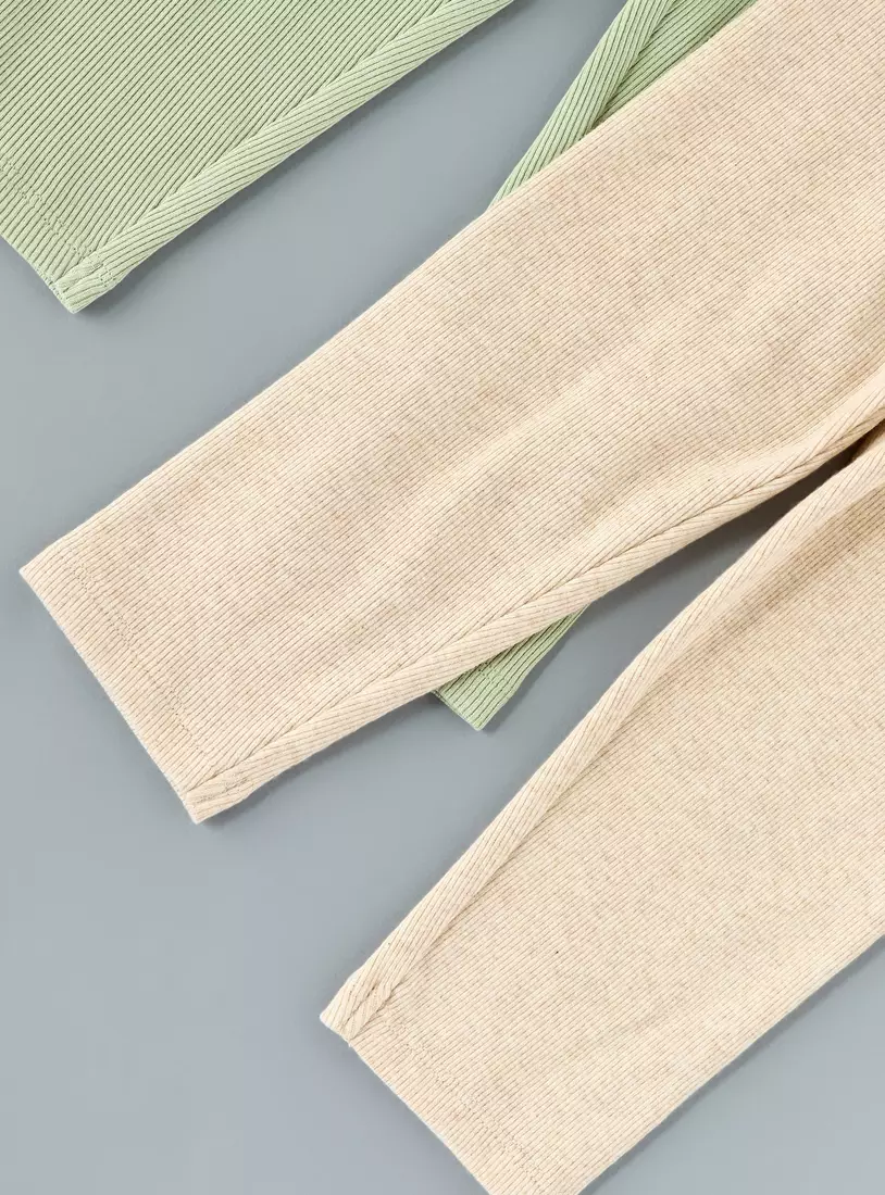 Pack of 2 - Ribbed Leggings-4