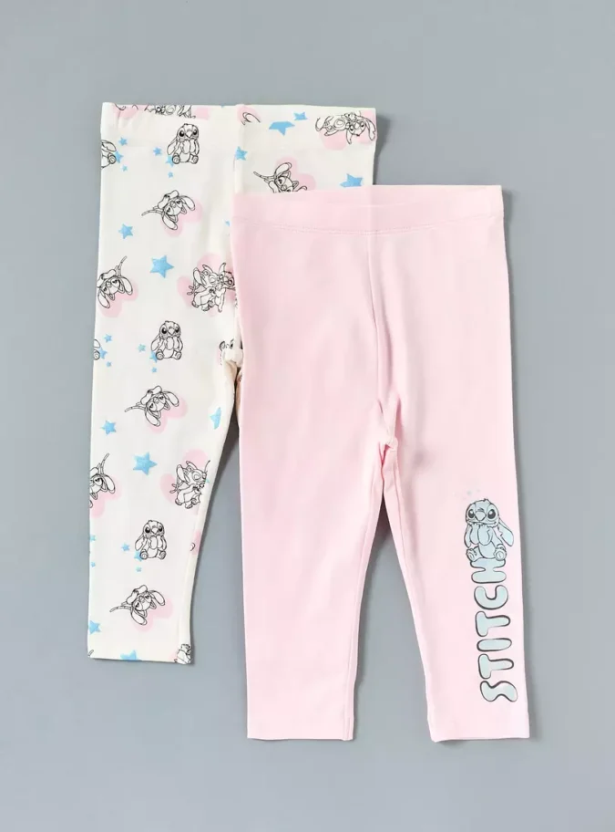 Pack of 2 - Stitch Print Leggings-1