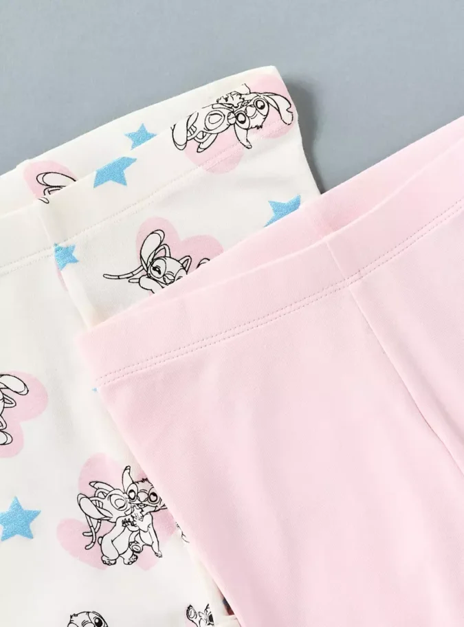 Pack of 2 - Stitch Print Leggings-4