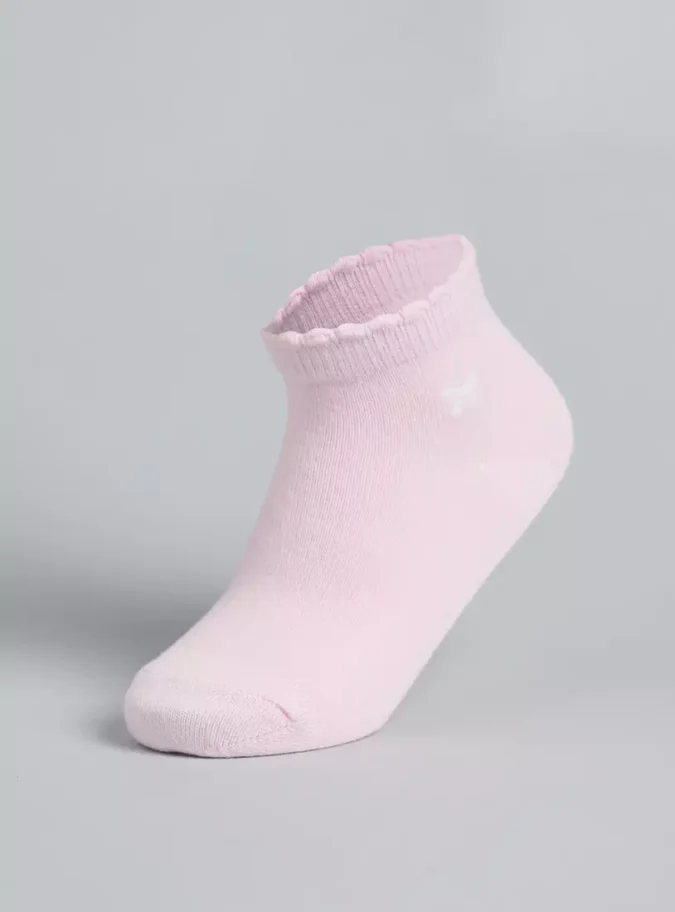 Pack of 3 - Printed Ankle Length Socks with Scalloped Hem-1