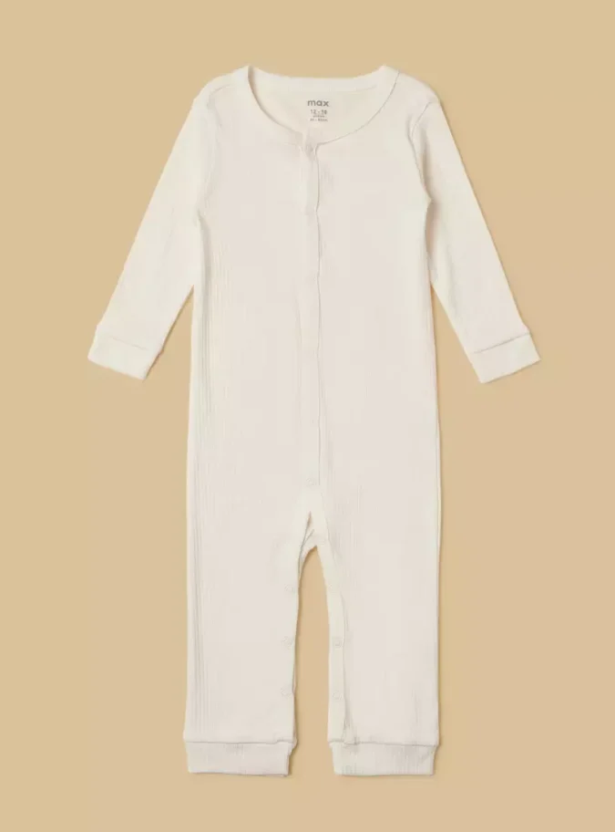 Pack of 3 - Ribbed Cotton Sleepsuit-2