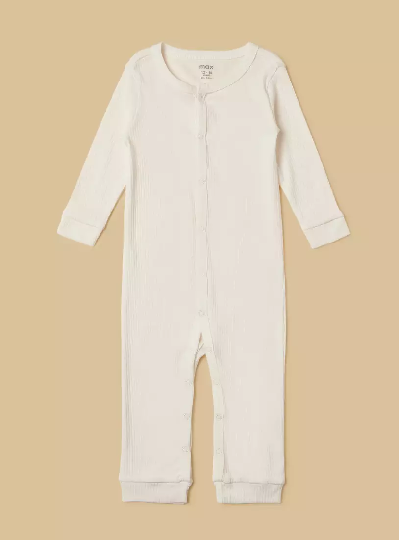 Pack of 3 - Ribbed Cotton Sleepsuit-2
