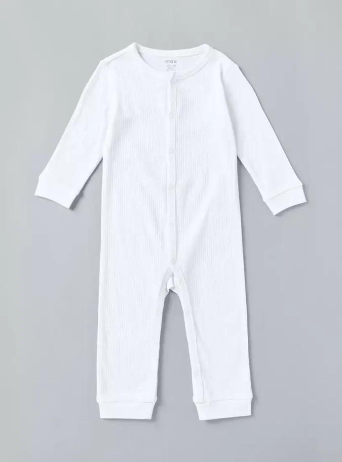 Pack of 3 - Ribbed Cotton Sleepsuit-2
