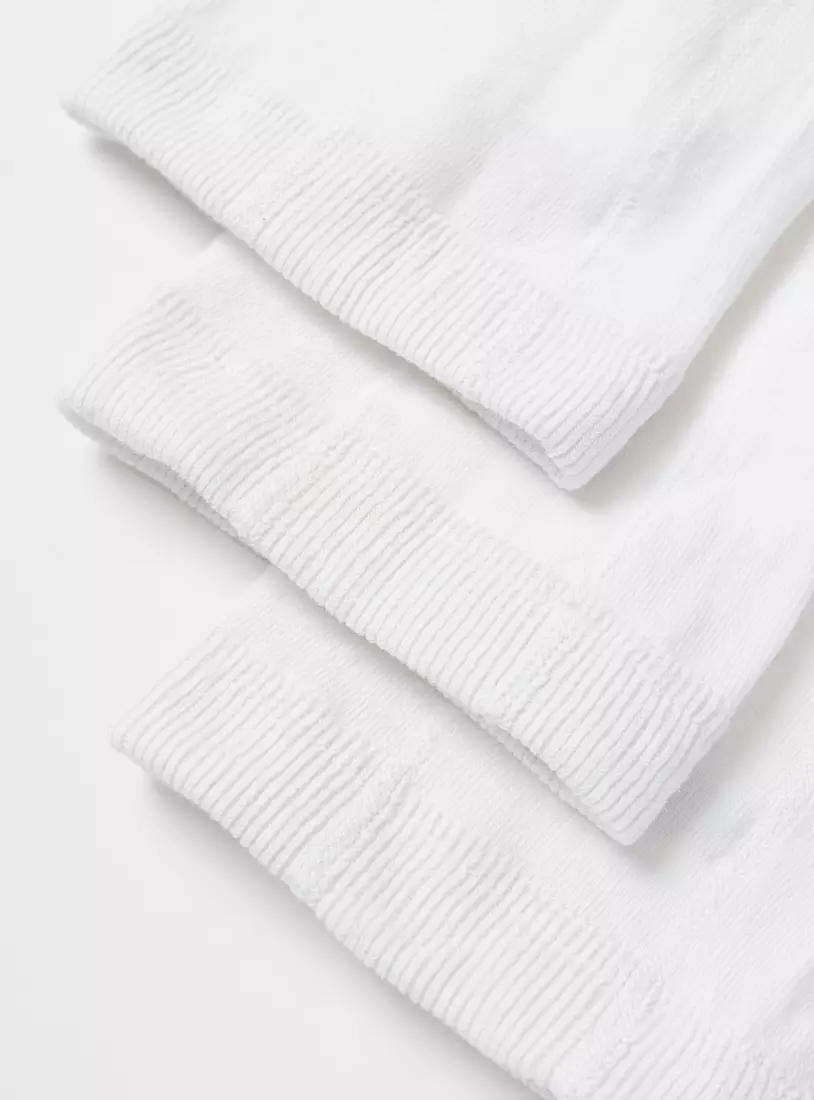 Pack of 3 - Solid BCI Cotton Tights with Cuffed Hem-4