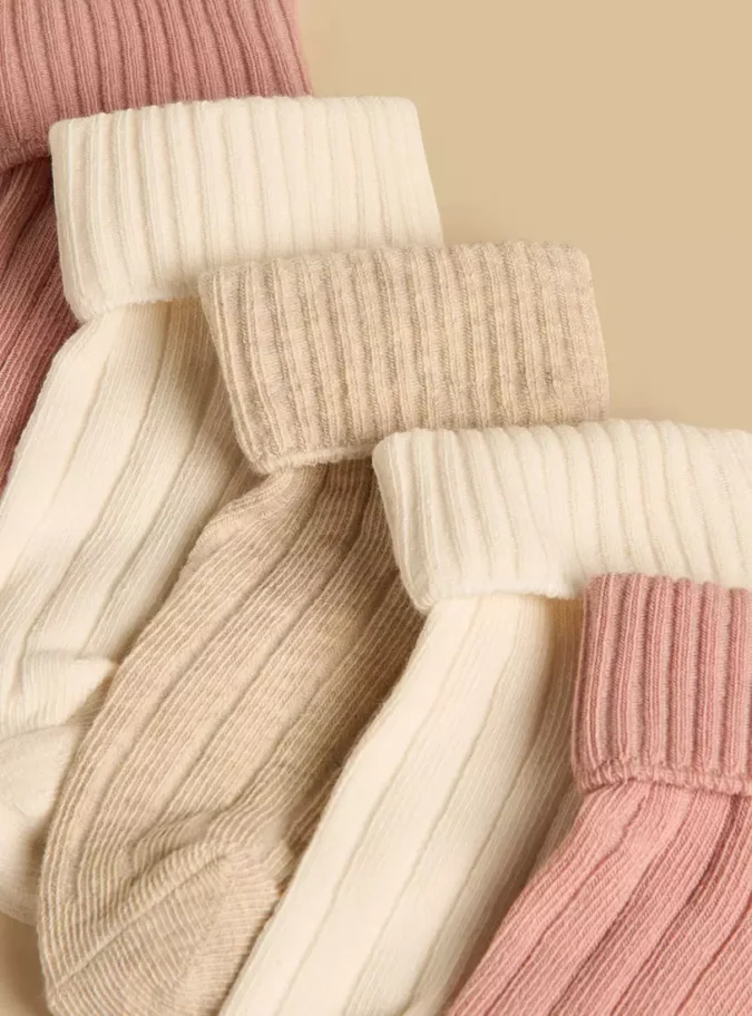 Pack of 5 - Antiskid Cotton Ankle Length Socks-3