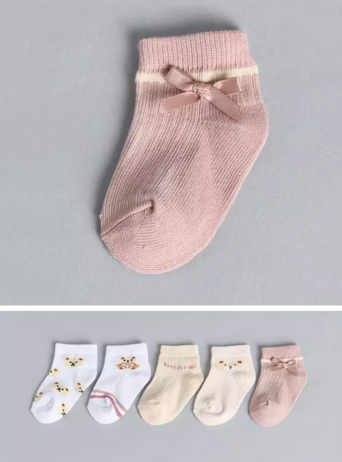Pack of 5 - Assorted Ankle Length Socks-1