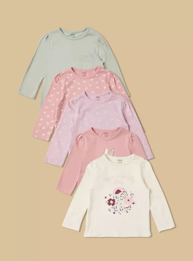 Pack of 5 - Printed Cotton T-shirt-1