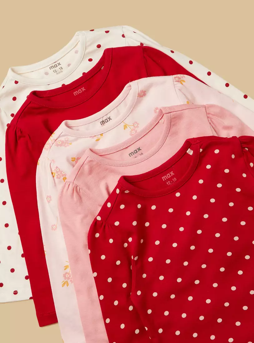 Pack of 5 - Printed Cotton T-shirt-3