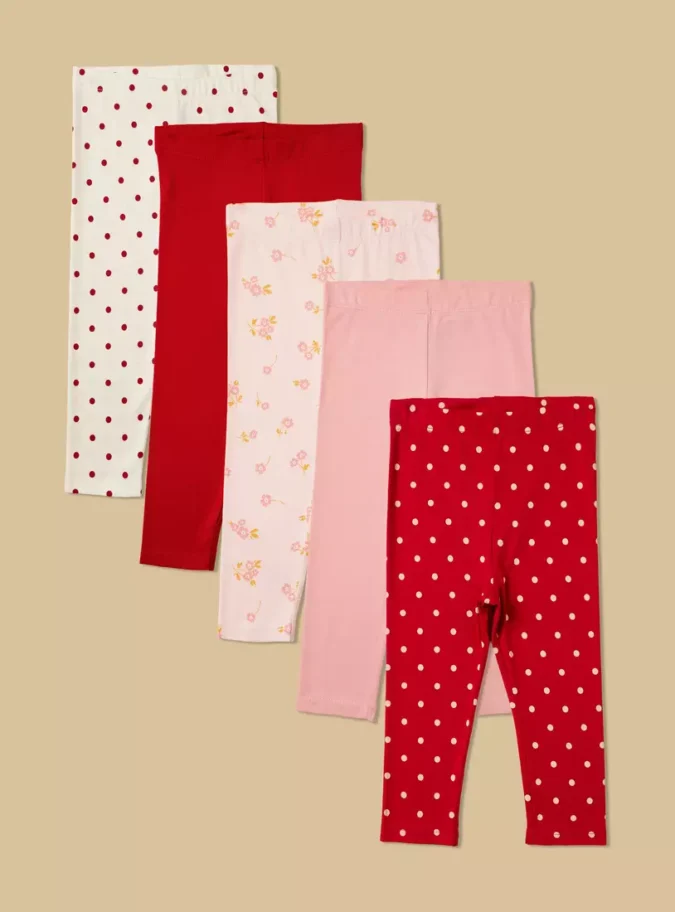 Pack of 5 - Printed Leggings-1